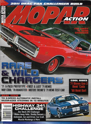 MOPAR ACTION 2011 DEC - '71 HEMI CHARGER, MT'S HEMI TEST CAR, '71 BLOWN CUDA*